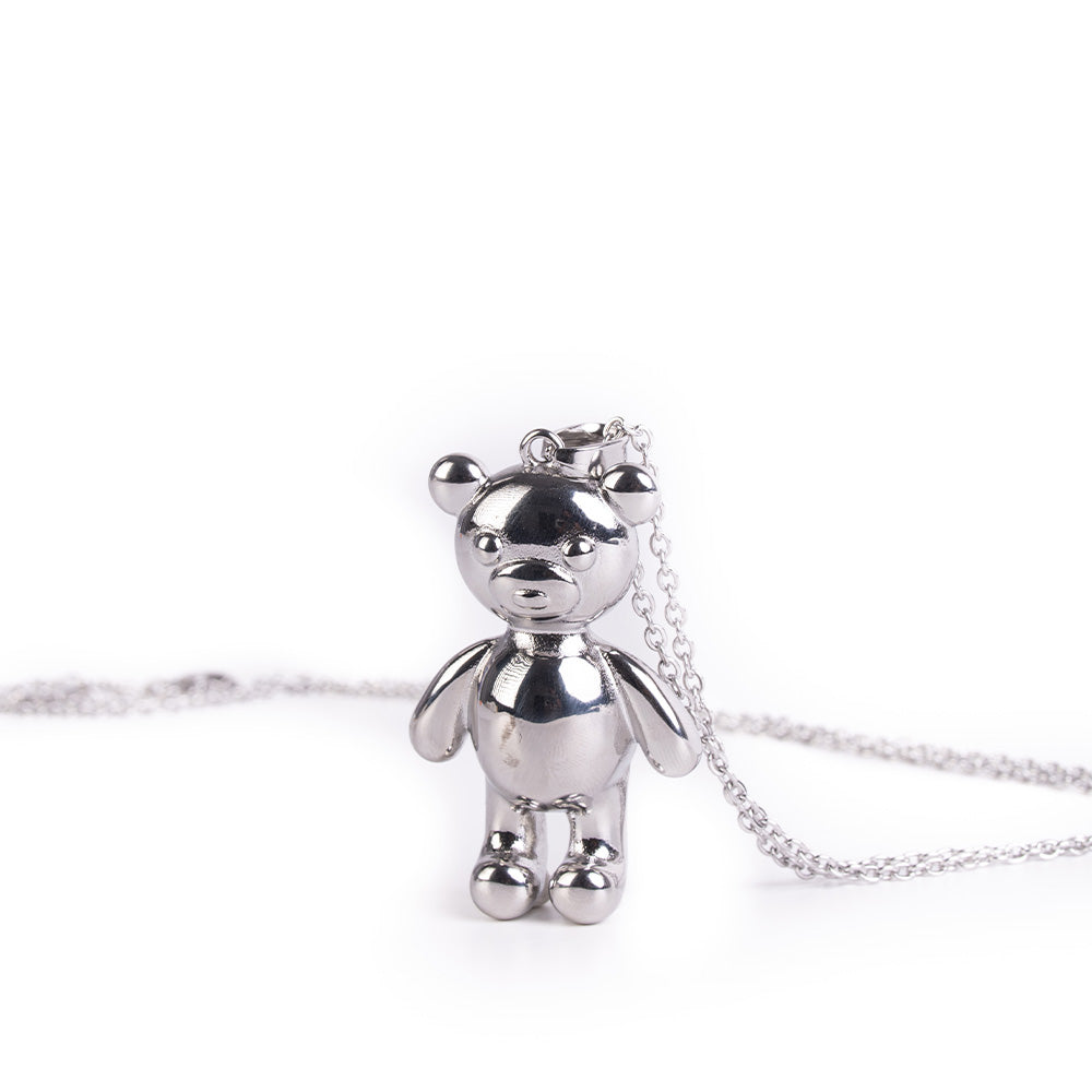 TEDDY BEAR PENDANT CHOKER NECKLACE