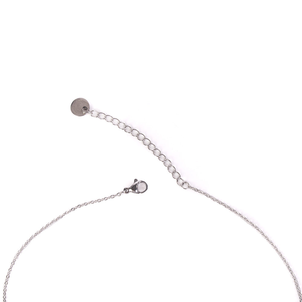 CHOKER NECKLACE WITH CROSS PENDANT AND RHINESTONE