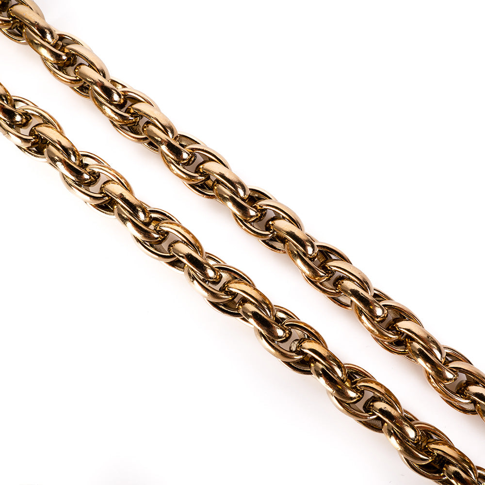 CHOKER NECKLACE WITH DOUBLE BRAIDED LINK