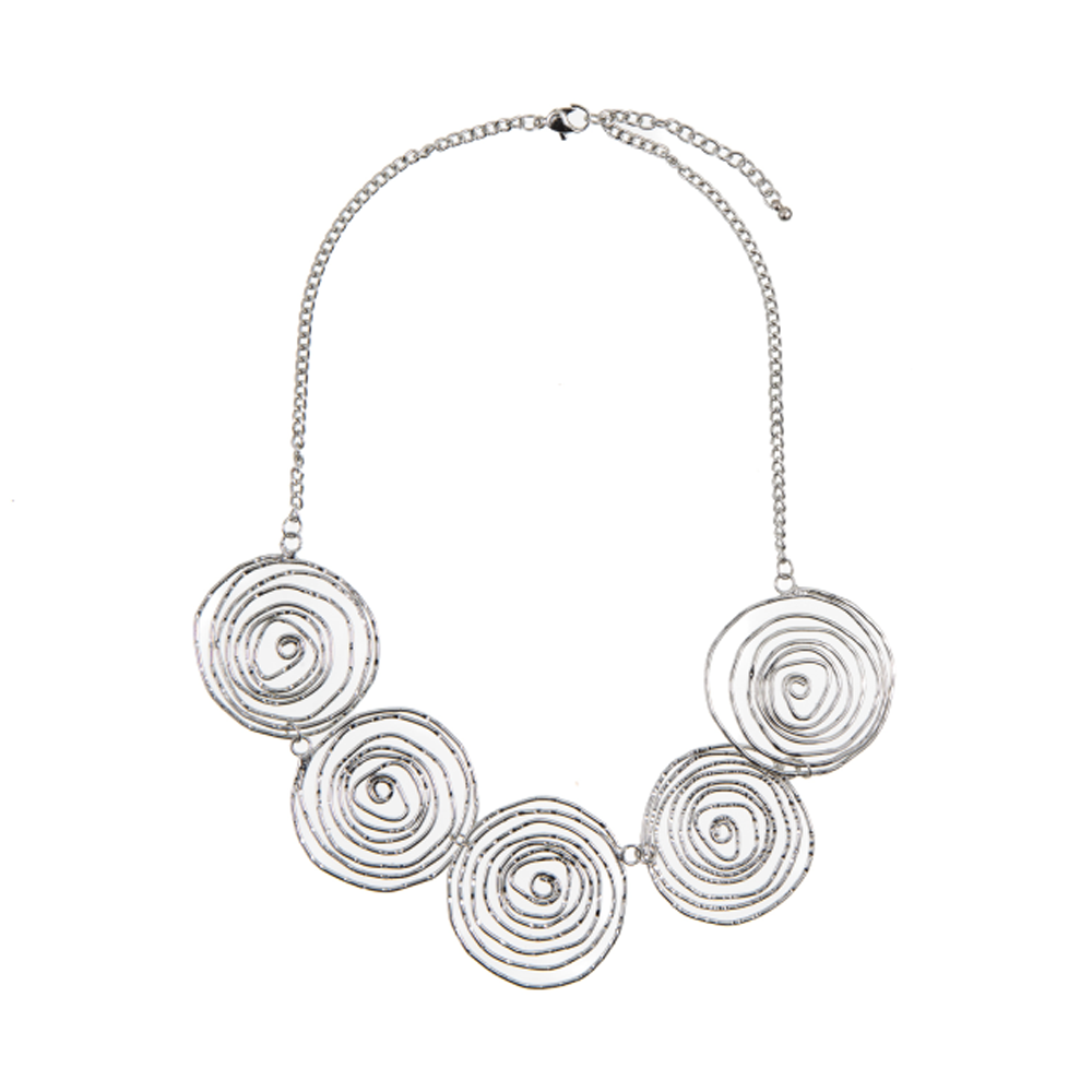 IRREGULAR SPIRAL CHOKER NECKLACE