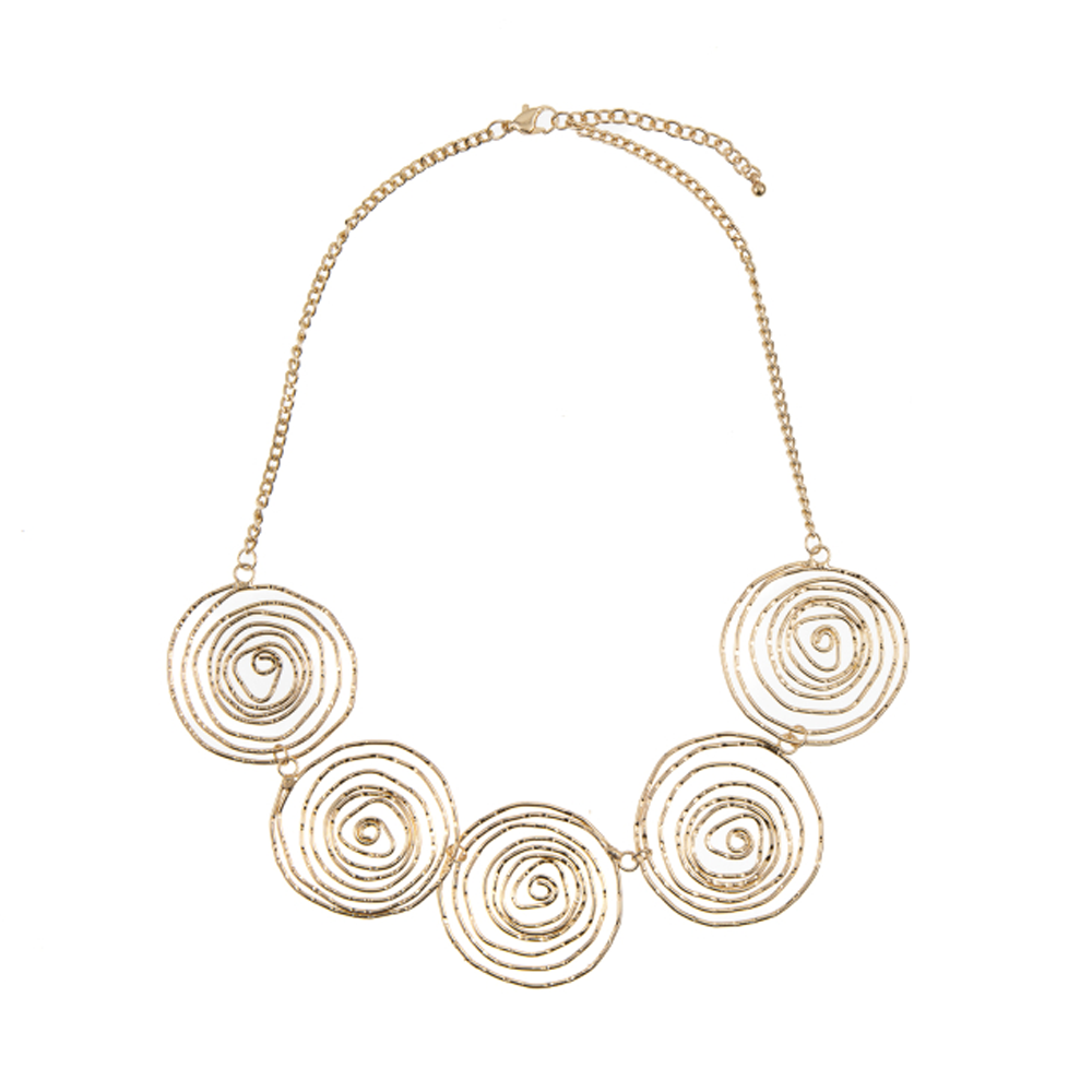 IRREGULAR SPIRAL CHOKER NECKLACE