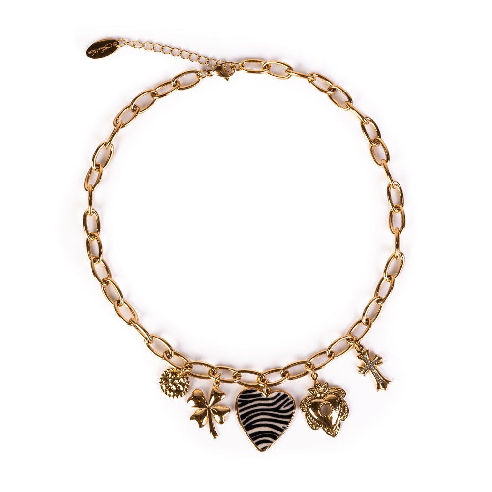 ANIMAL HEART CHAIN CHOKER NECKLACE AND OTHER PENDANTS