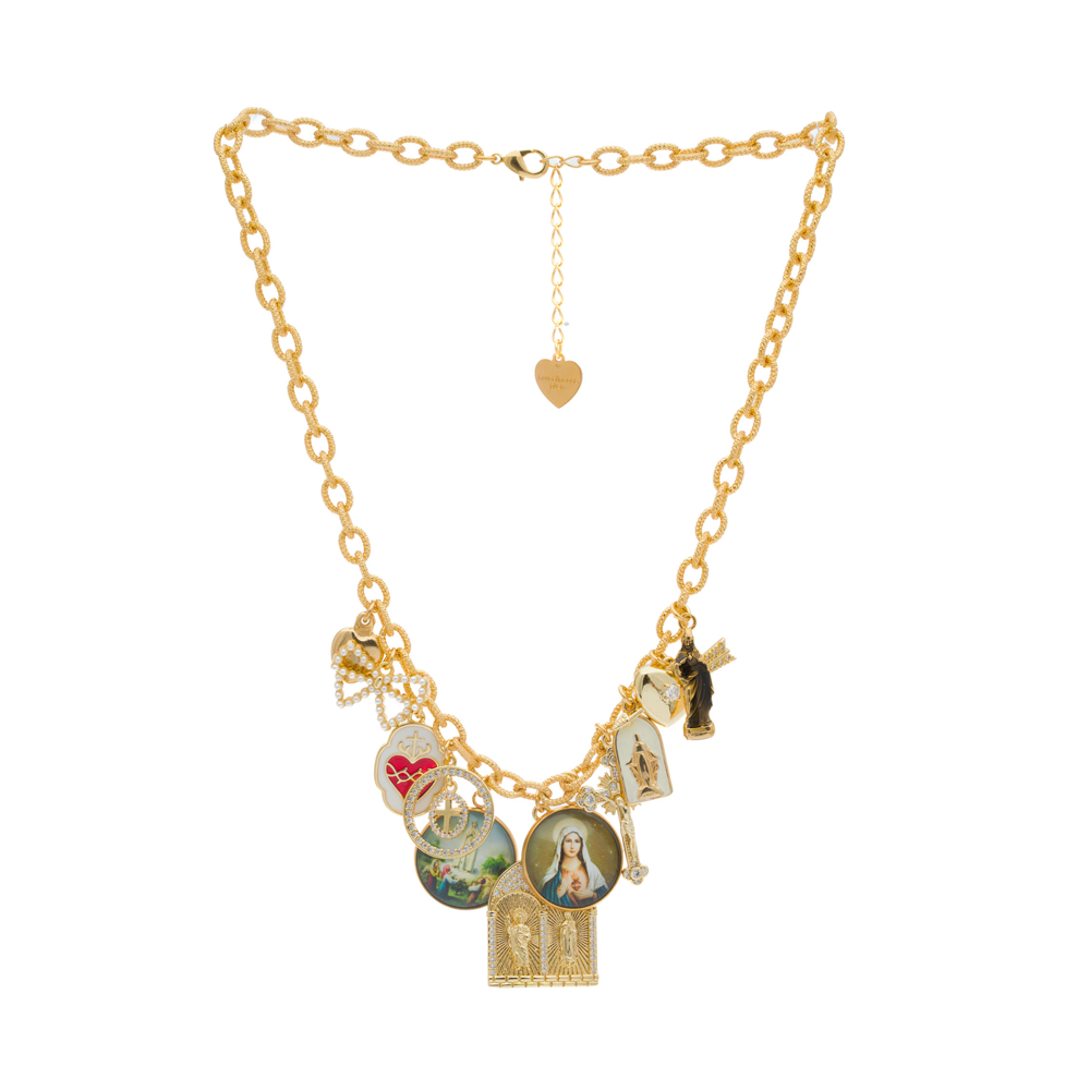 HOLY MARY MINARET PENDANT CHOKER NECKLACE