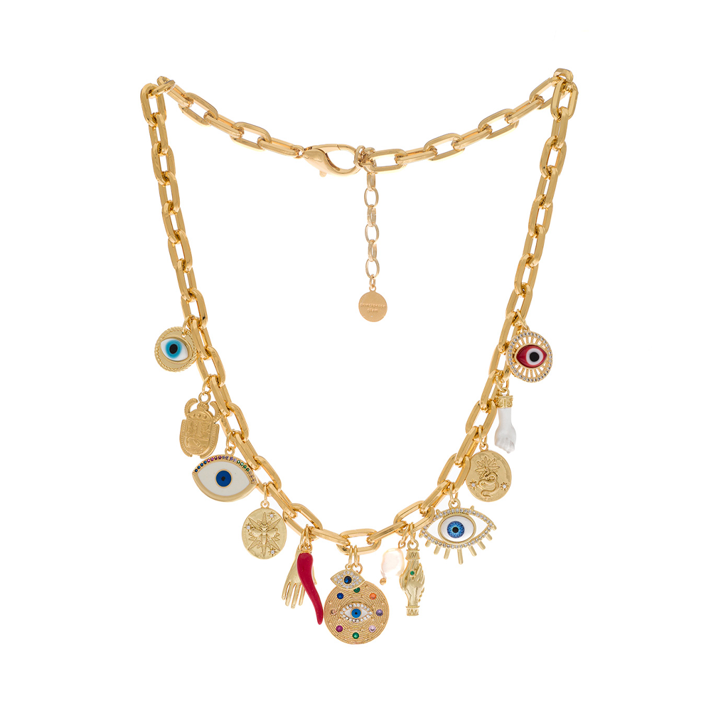 MAGIC EYES PENDANT CHOKER NECKLACE