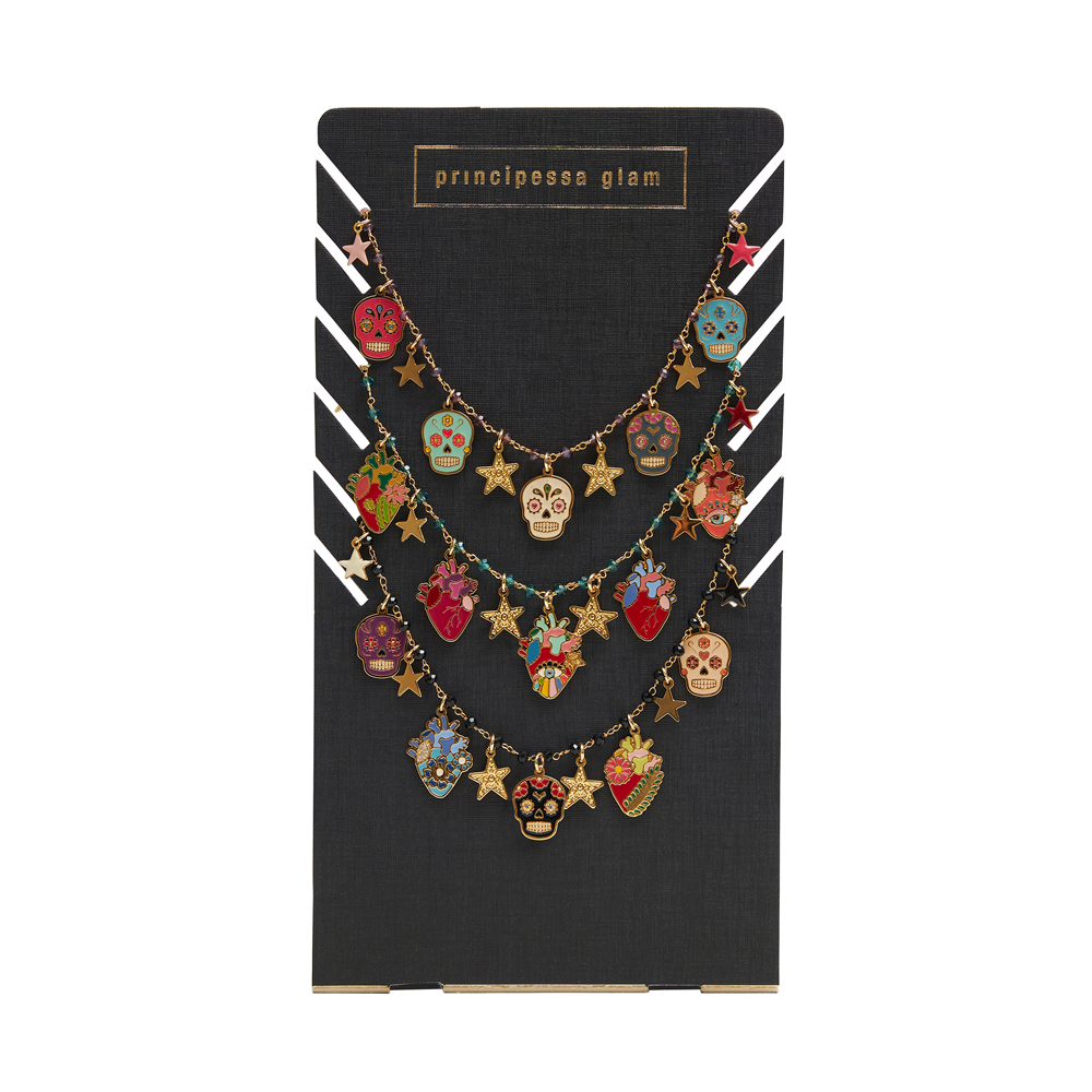 REMEDIOS MULTICHARMS PENDANT CHOKER NECKLACE