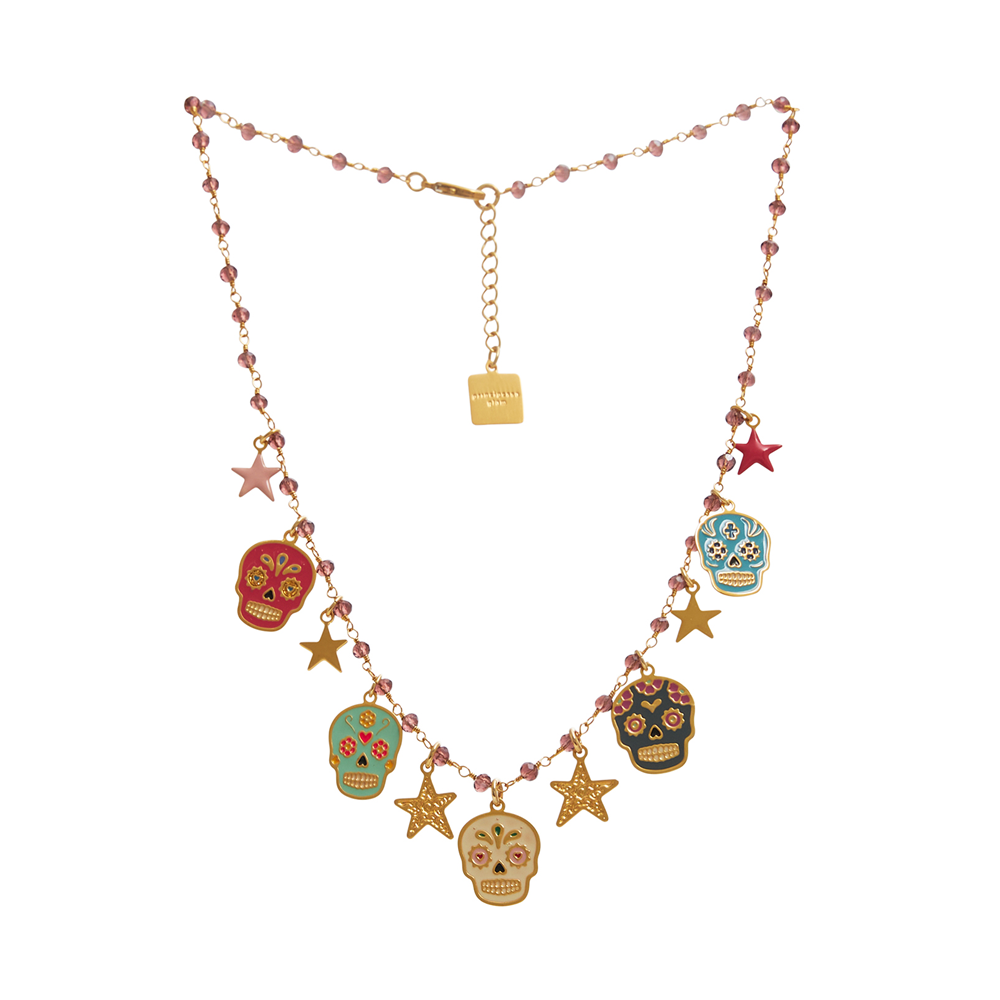 REMEDIOS MULTICHARMS PENDANT CHOKER NECKLACE