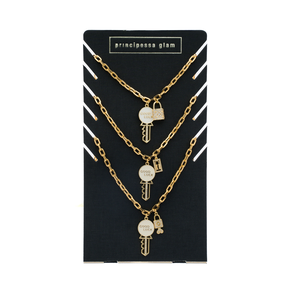 LOVE LOCK GOOD LUCK LONG NECKLACE