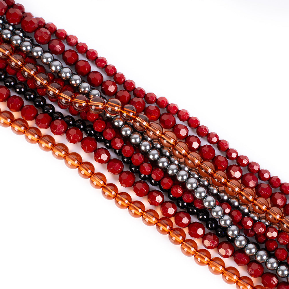 SET OF 2 MULTI-STRAIN NECKLACES WITH BEADS