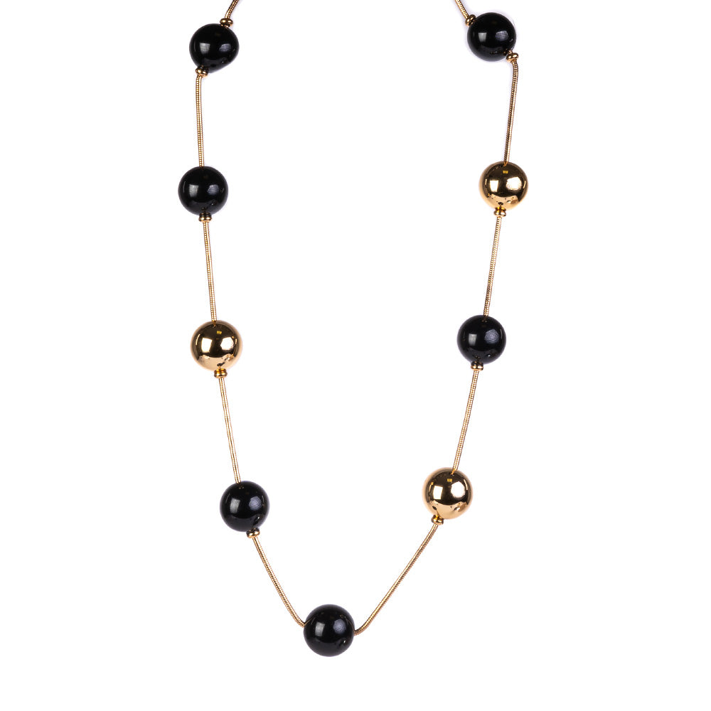 LONG NECKLACE WITH 9 SPHERES