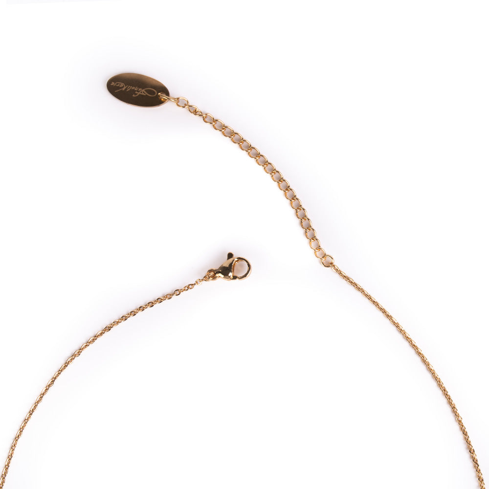CHOKER NECKLACE WITH SILHOUETTE OF A DOG AND RHINESTONE