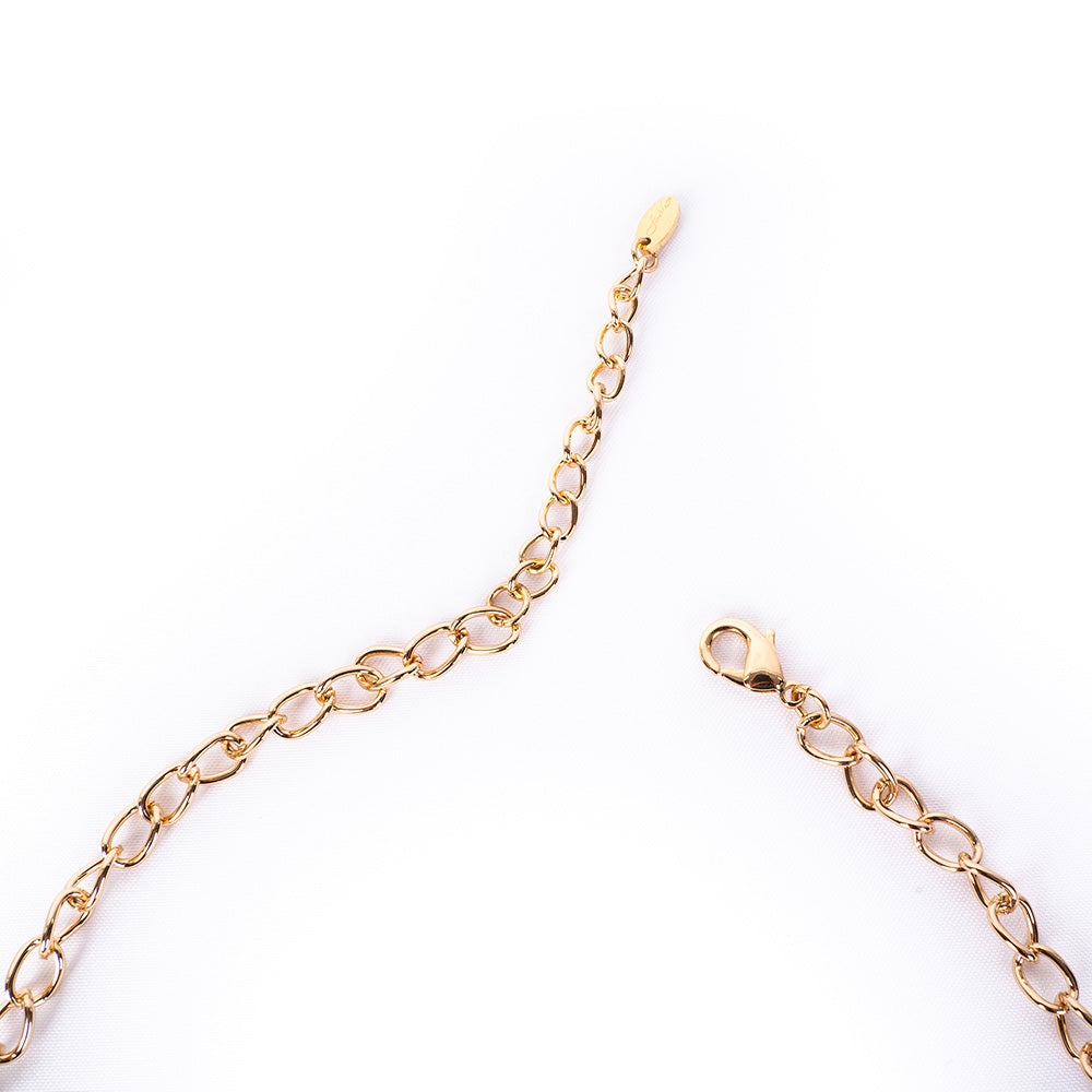 LONG NECKLACE WITH RINGS AND DISCS