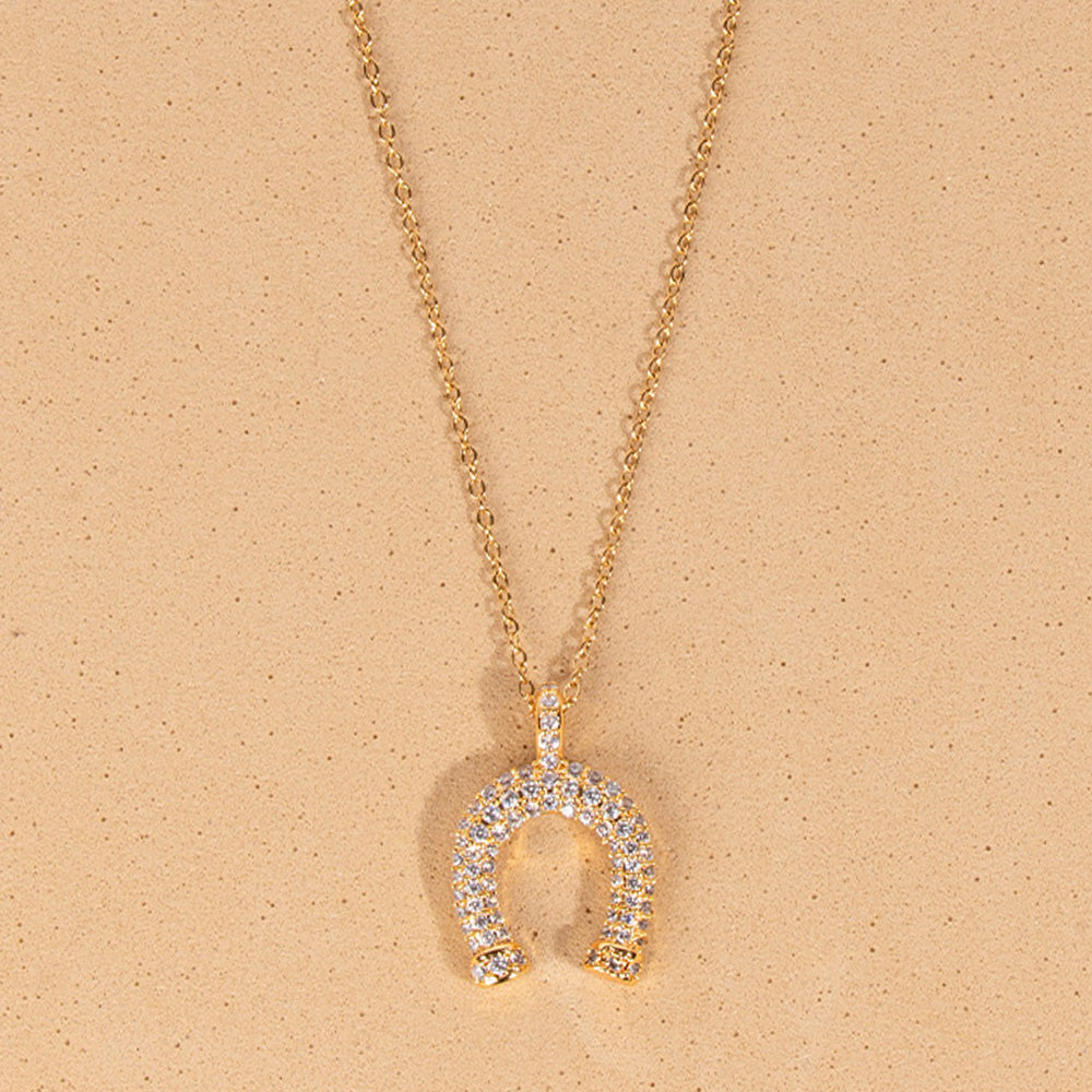 COLLANA GIROCOLLO CON FERRO DI CAVALLO E STRASS