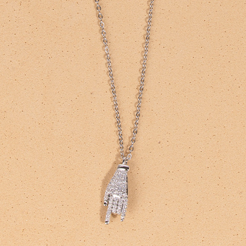 CHOKER NECKLACE WITH HORNS AND RHINESTONE