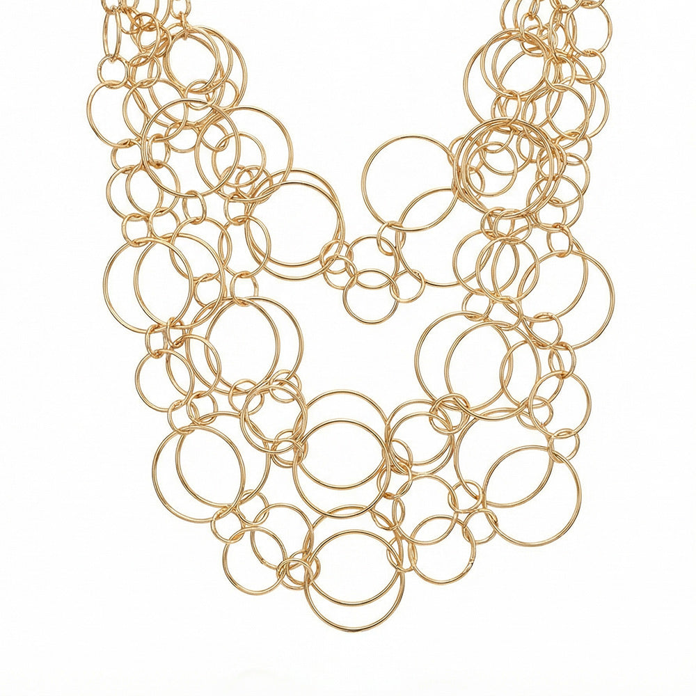 COLLANA LUNGA MULTIFILO CON ANELLI