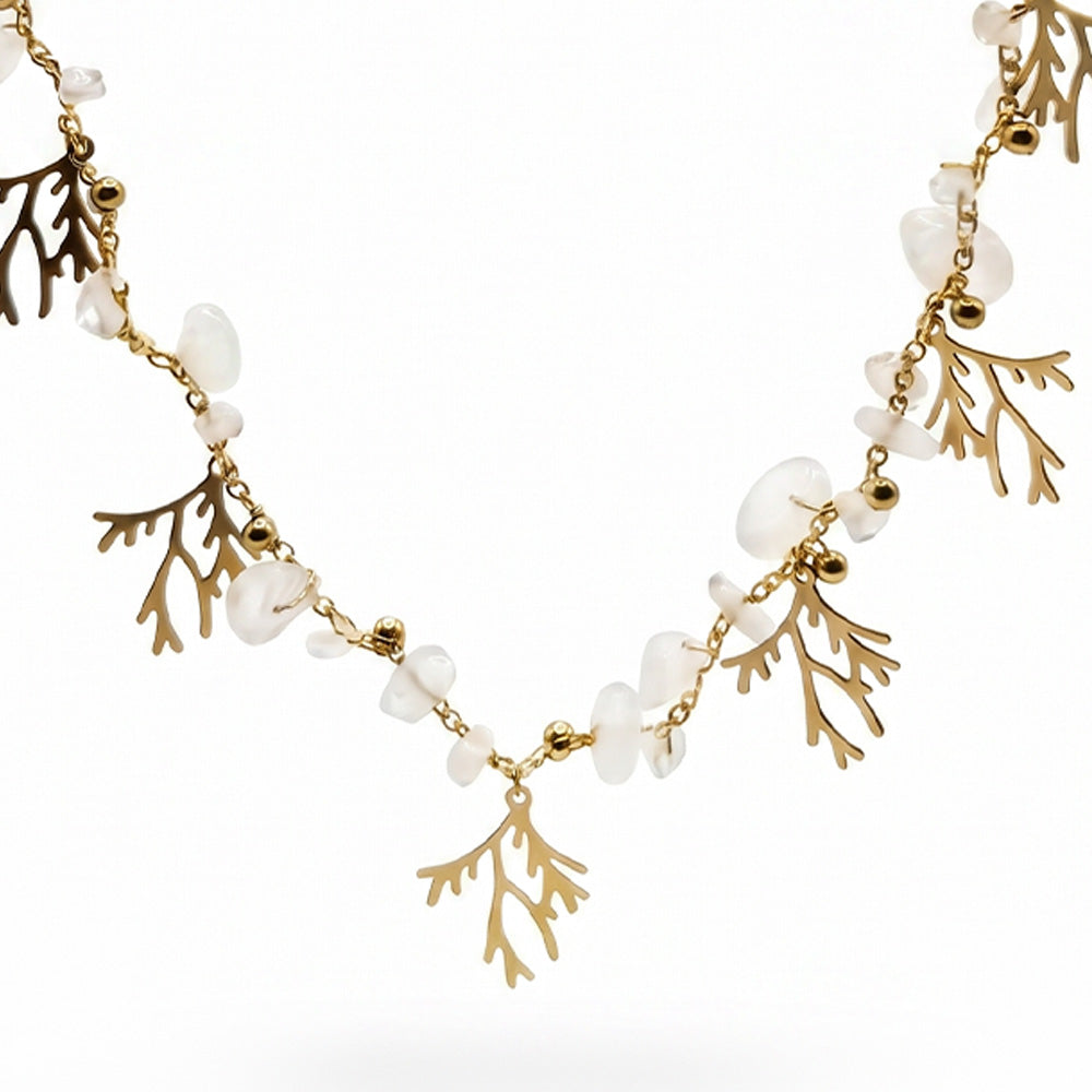 COLLANA GIROCOLLO CON PIETRE E CORALLI