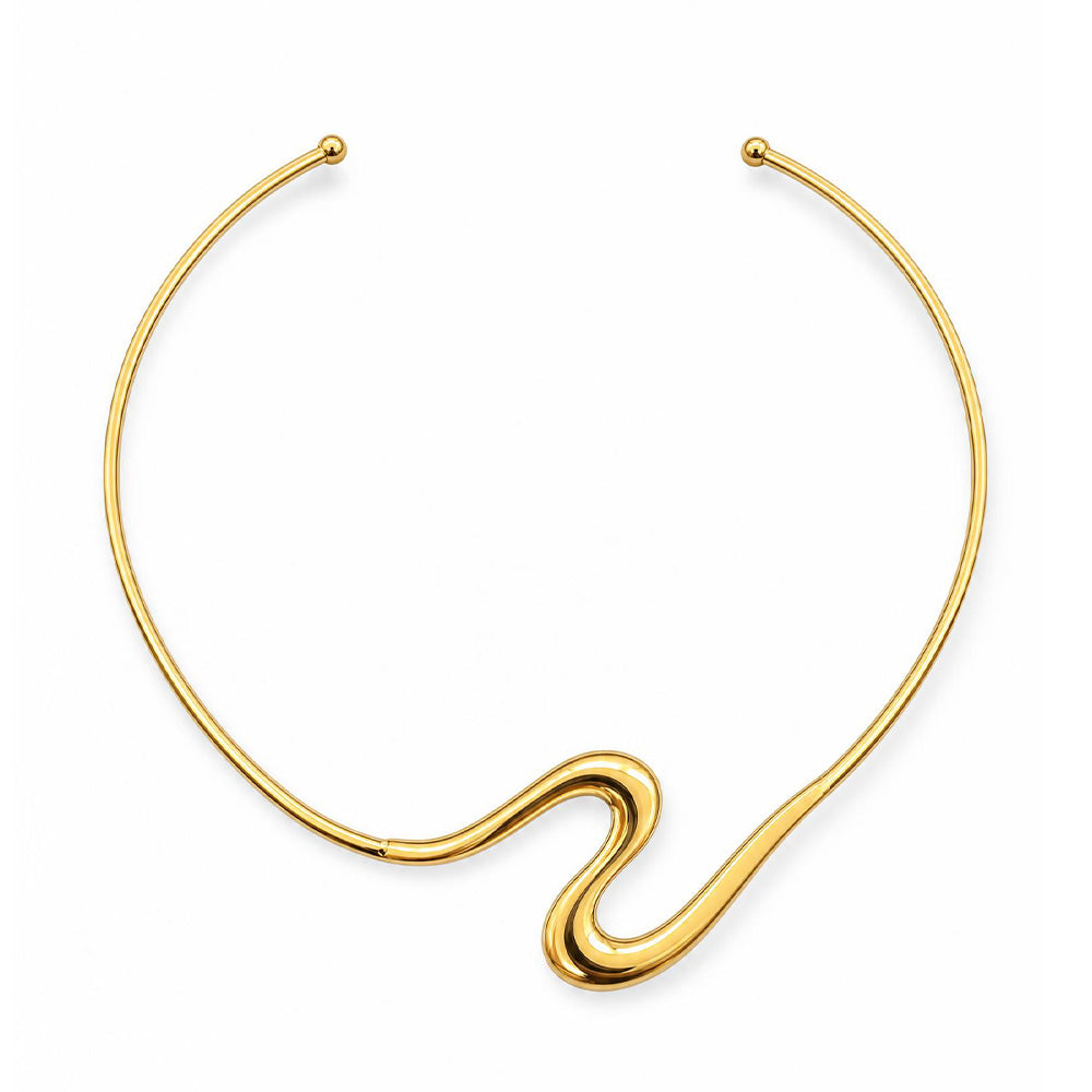 COLLANA A GIROCOLLO RIGIDA CON ONDA
