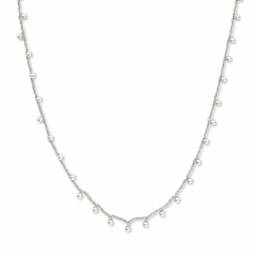 COLLANA LUNGA CON PERLINE E CORDA BRILLANTE