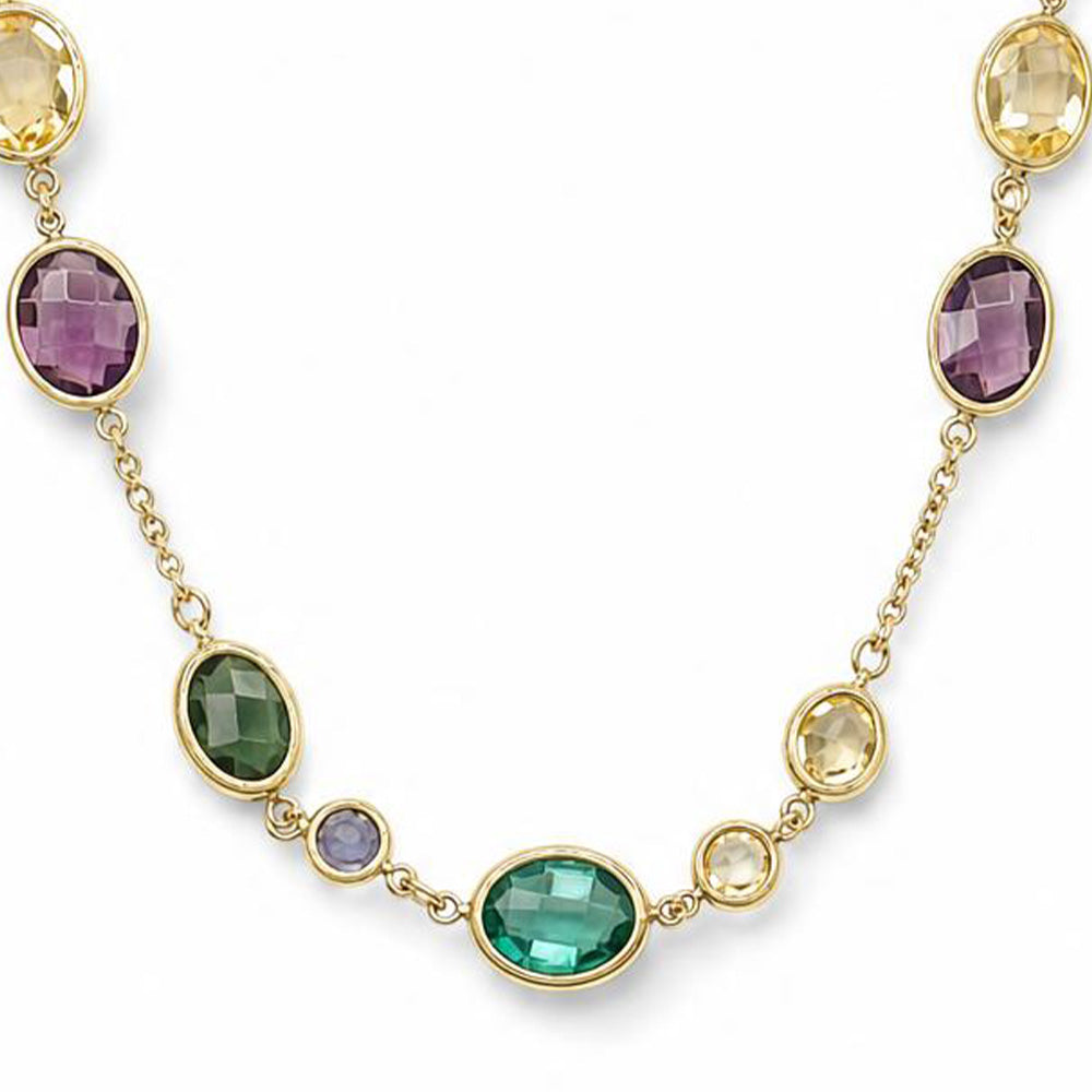 COLLANA LUNGA CON PIETRE COLORATE