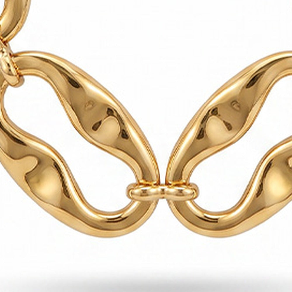 COLLANA A GIROCOLLO CON CATENA ONDULATA