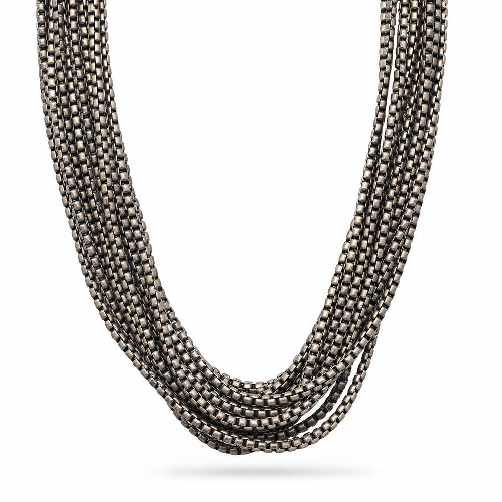 COLLANA GIROCOLLO MULTIFILO A CATENA