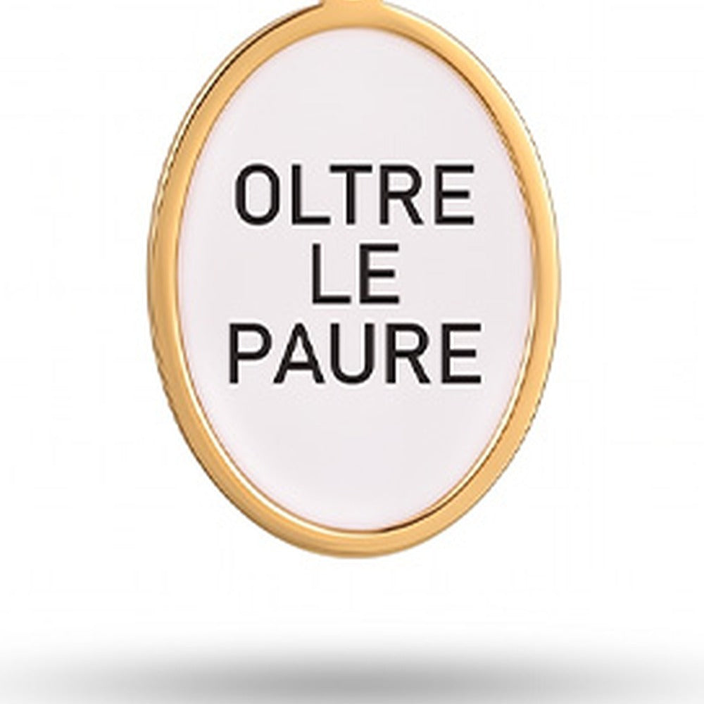 COLLANA MORBIDA CON CHARM OVALE "OLTRE LE PAURE"