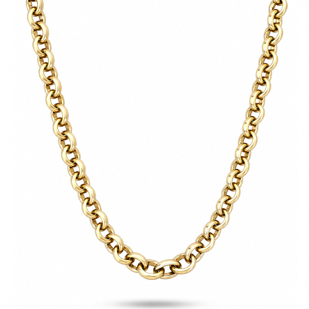 COLLANA A FILO SINGOLO DI CATENA CON MAGLIA ROTONDA