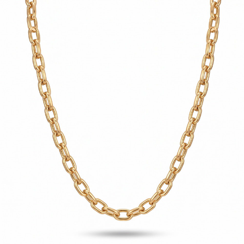 COLLANA A FILO SINGOLO DI CATENA CON MAGLIA ALLUNGATA