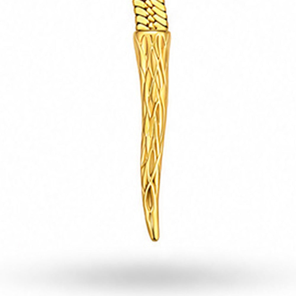 COLLANA A GIROCOLLO SNAKE CON TESTA E CODA SCORREVOLI INTAGLIATI