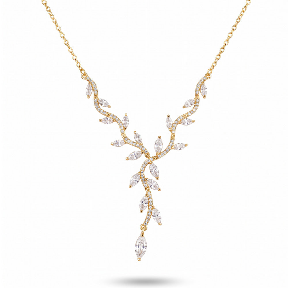 COLLANA LUNGA CON PARTE SEMI RIGIDA E PUNTI LUCE A GOCCIA