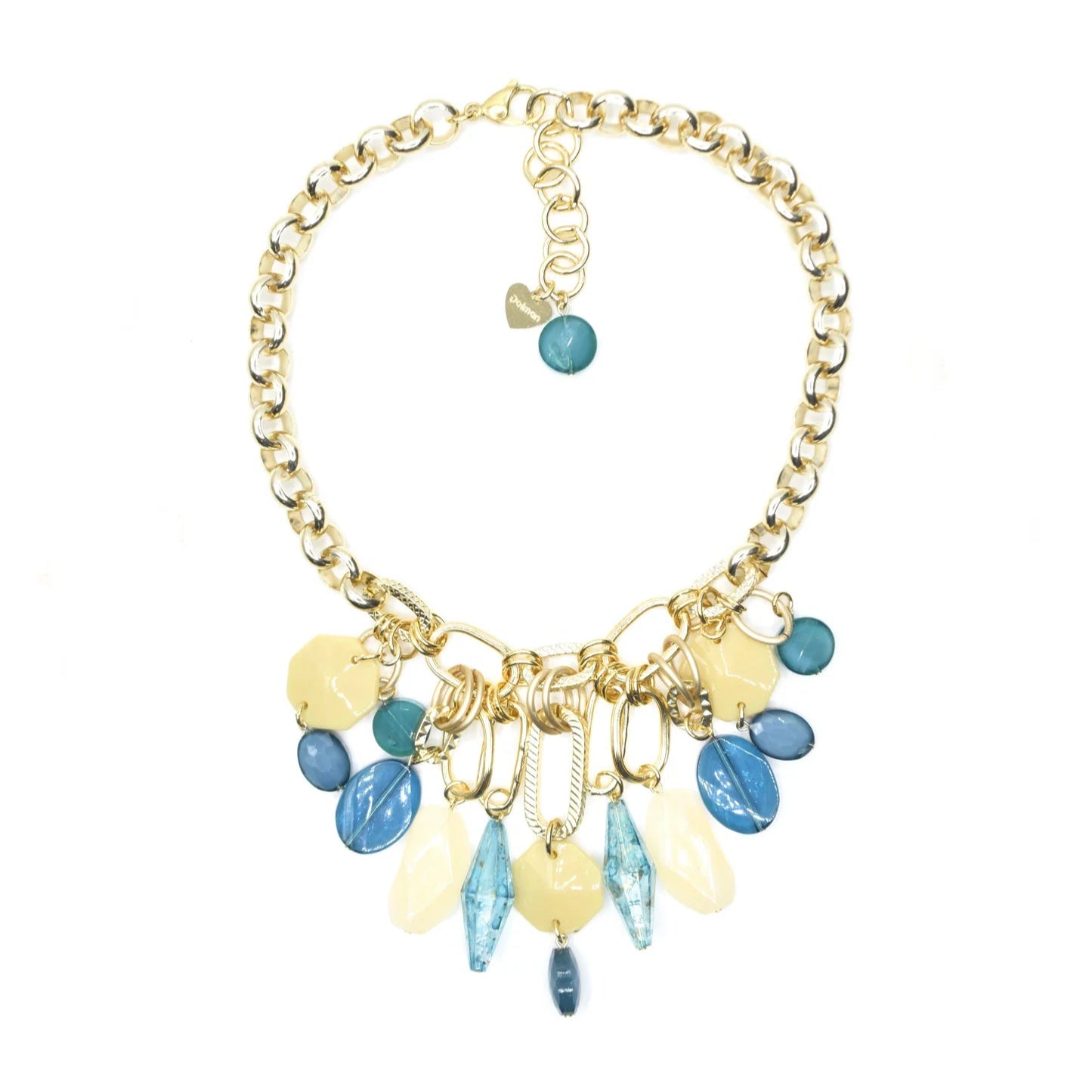 CHOKER NECKLACE WITH GRADATION PENDANTS IN RESIN