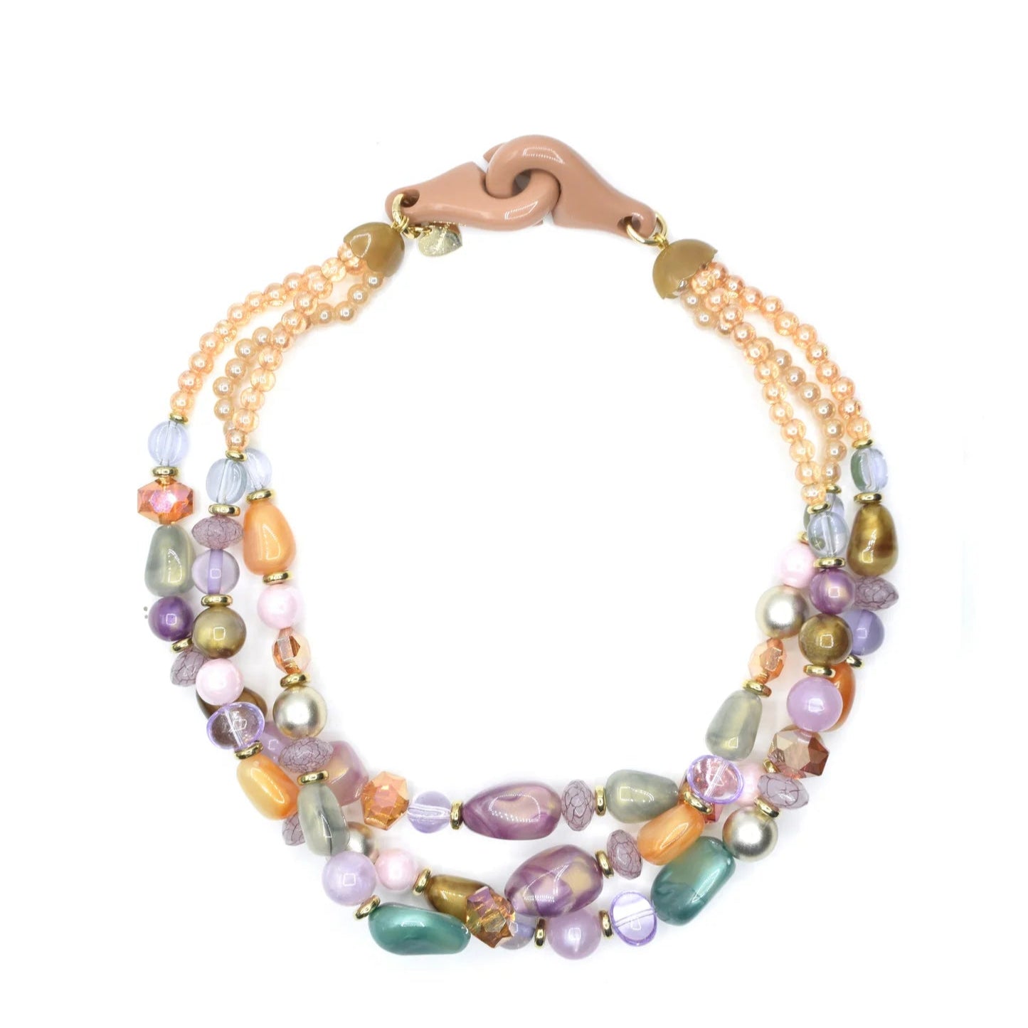 THREE STRAND GRADATION CHOKER NECKLACE