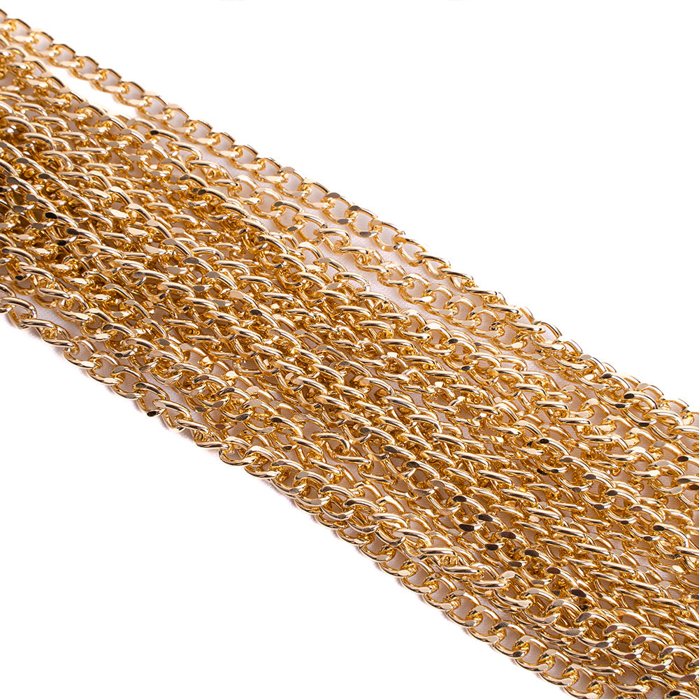 LONG MULTI-STRAIN THIN CHAIN NECKLACE