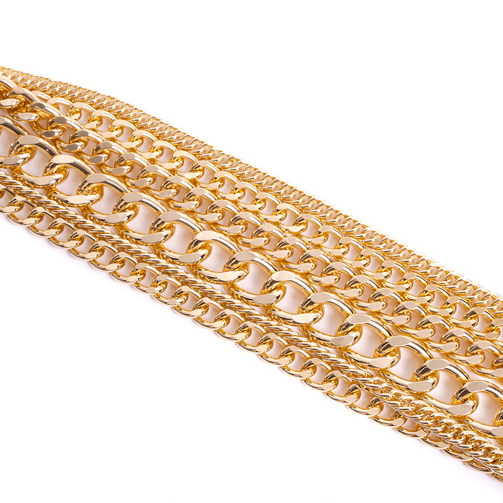 MULTI-STRAIN CHAIN NECKLACE OF VARIOUS SIZES