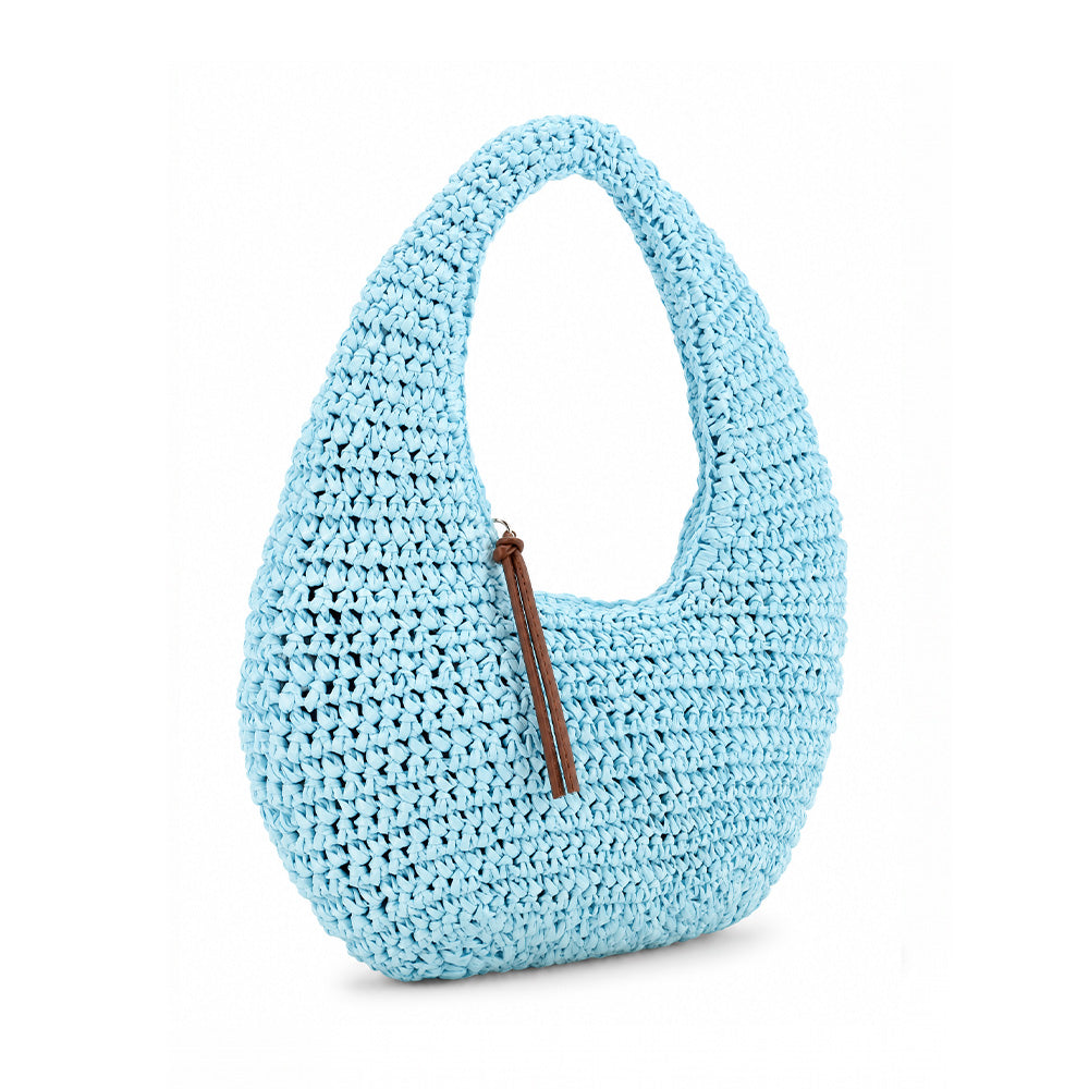 BORSA A SPALLA EFFETTO PAGLIA