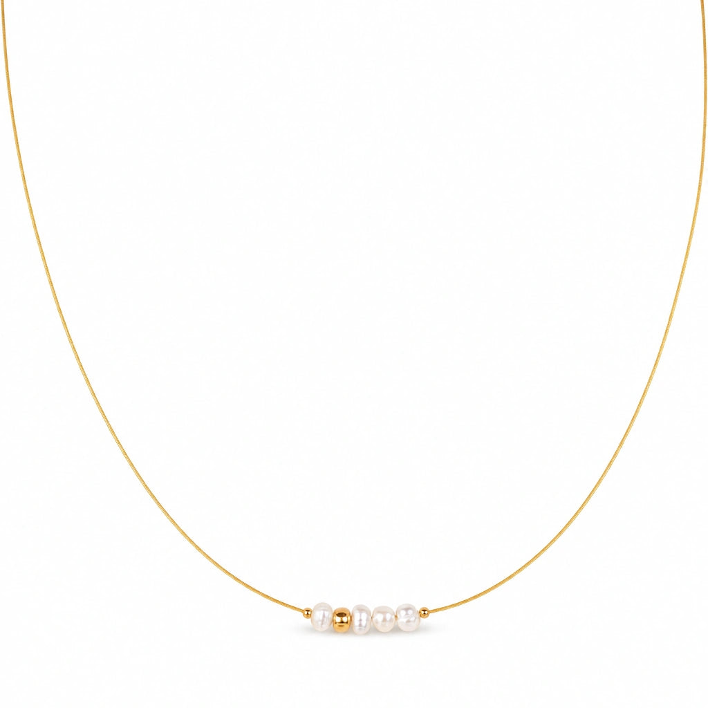 THIN BEADED CHOKER NECKLACE
