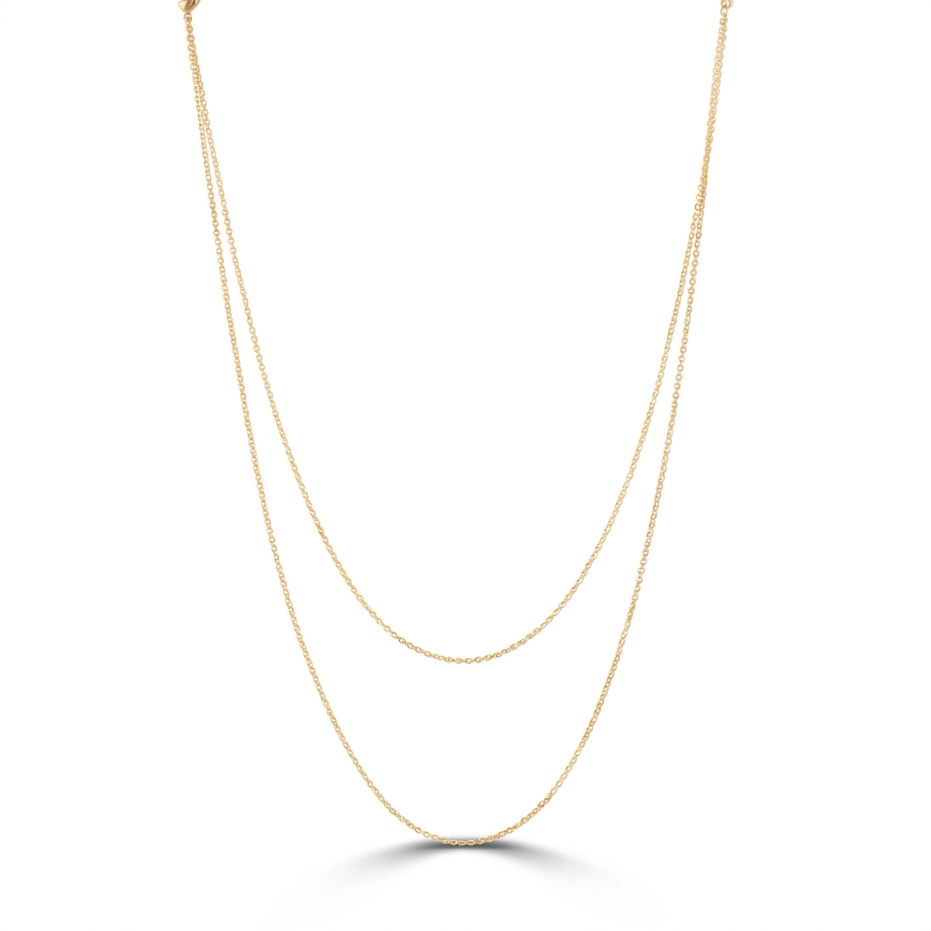 COLLANA GIROCOLLO CON DOPPIO FILO FINO
