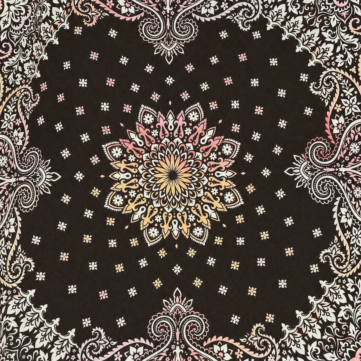 SCIARPA CON FANTASIA STILE MANDALA DOUBLE FACE