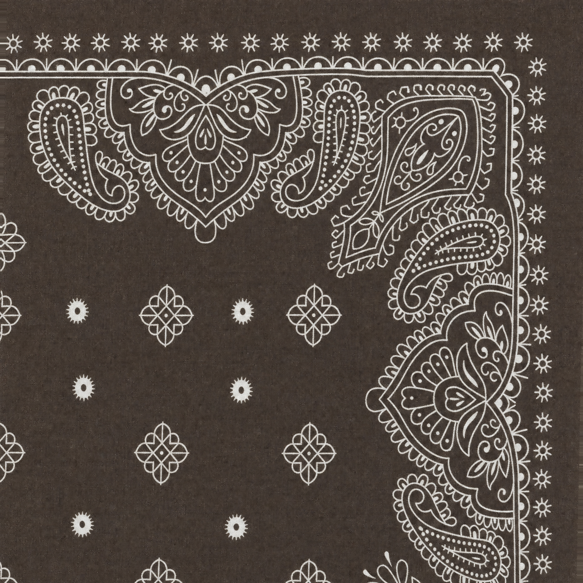 SCIARPA FOULARD DA COLLO CON FANTASIA A BANDANA MARRONE