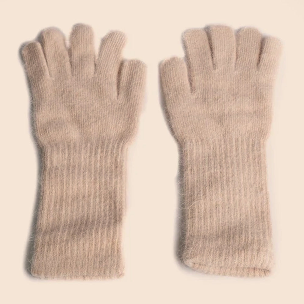 GUANTI ANGORA A COSTINE