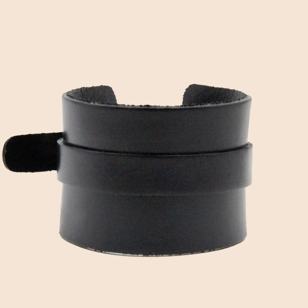 FAUX LEATHER BAND BRACELET WITH BELT