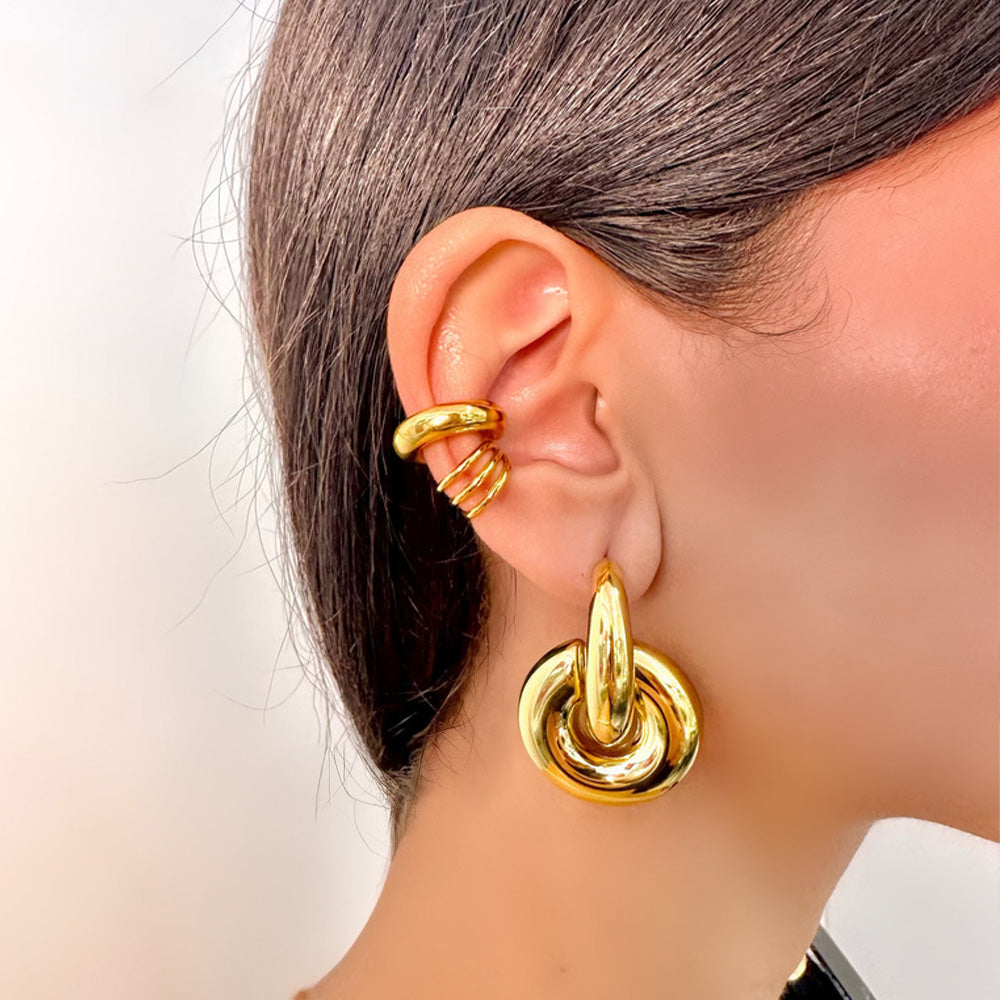 THREE BAND EARCUFF EARRINGS