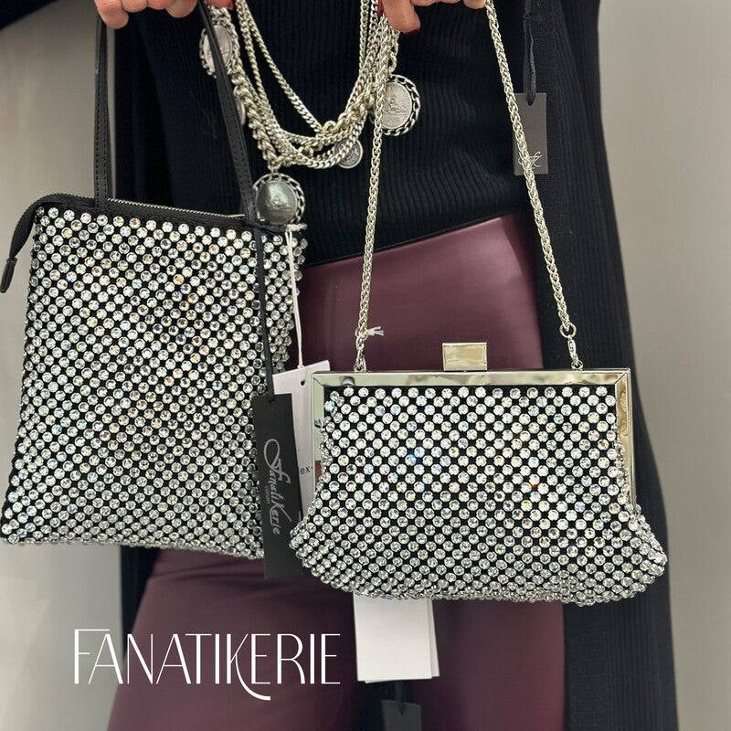 BORSA POCHETTE CON STRASS