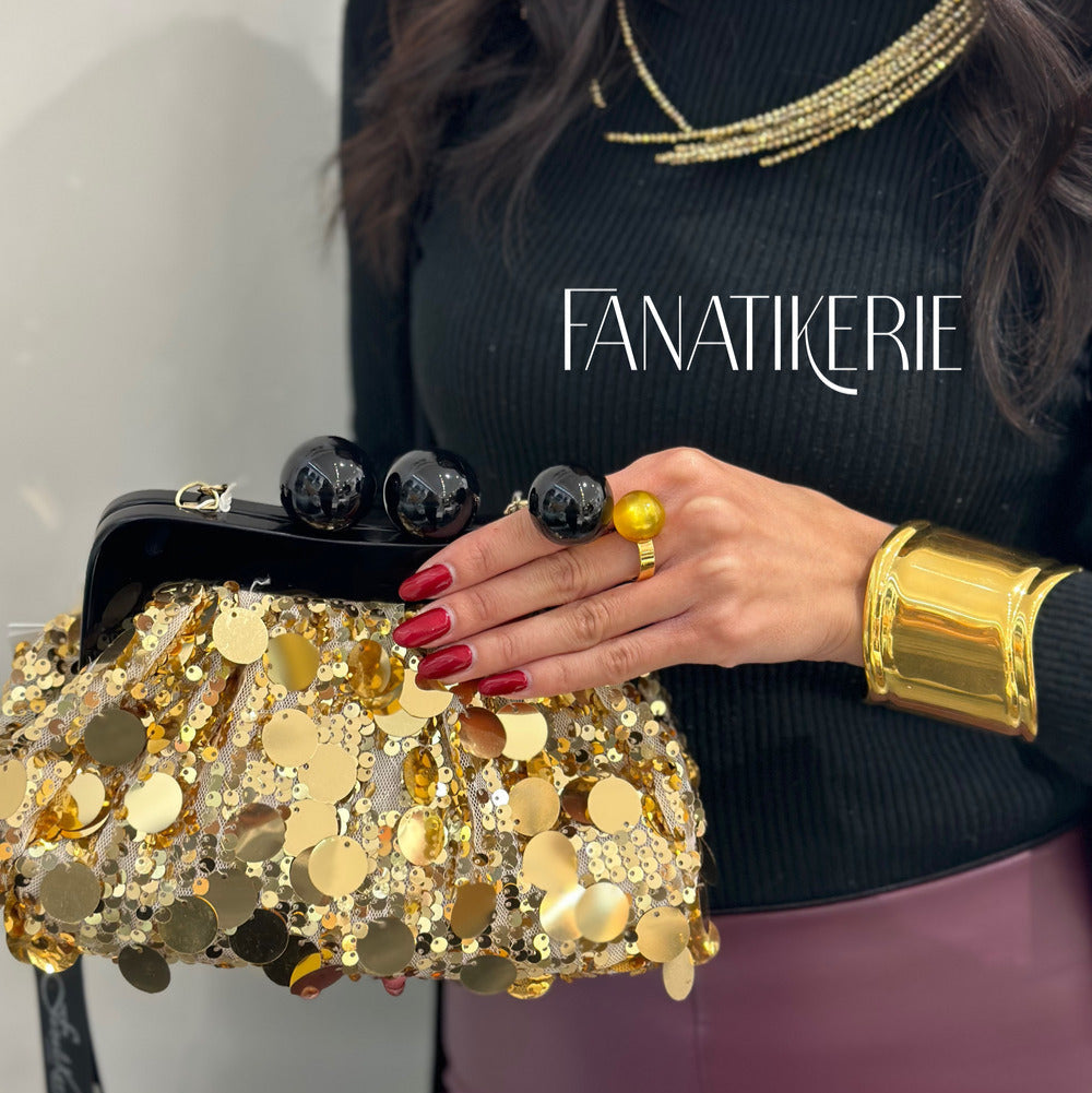 BORSA POCHETTE PAILLETTES