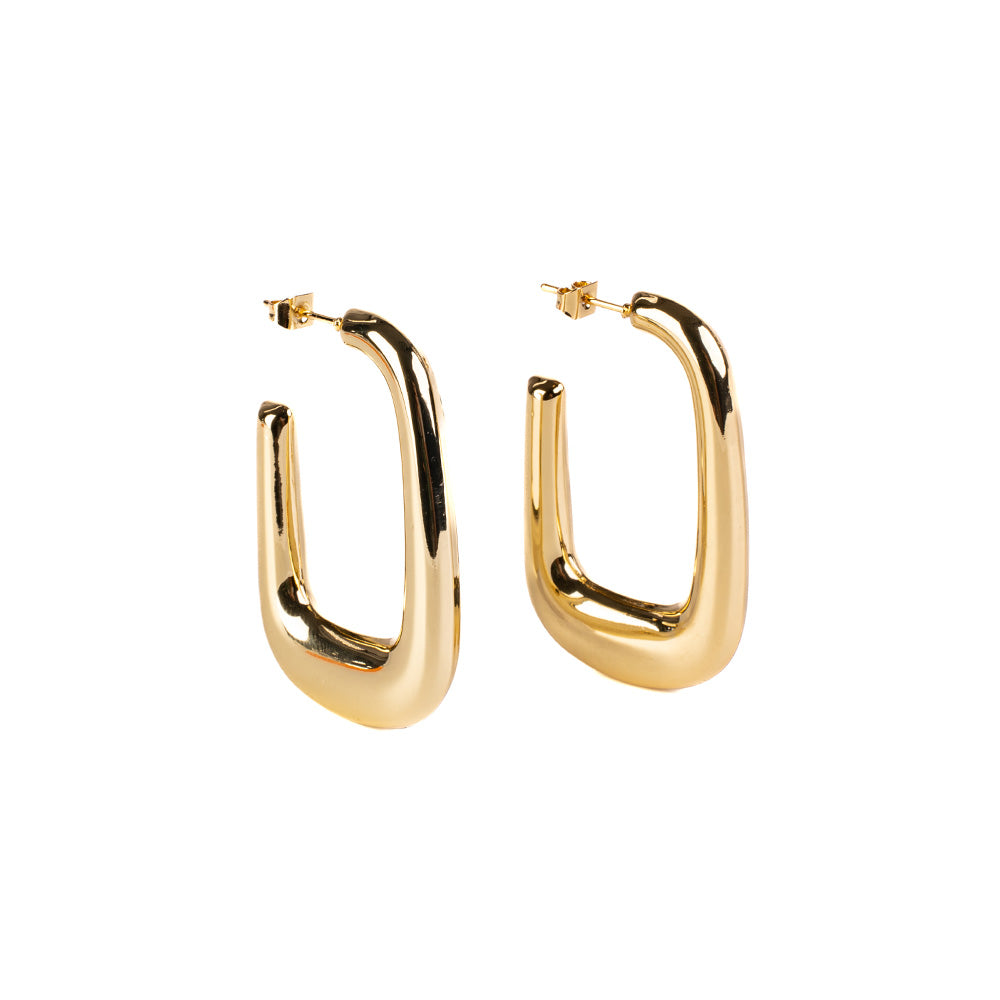 SEMI CIRCLE DANGLING EARRINGS