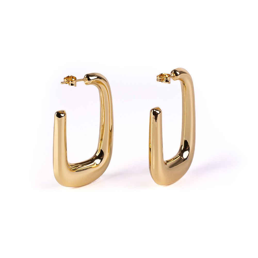 SEMI CIRCLE DANGLING EARRINGS