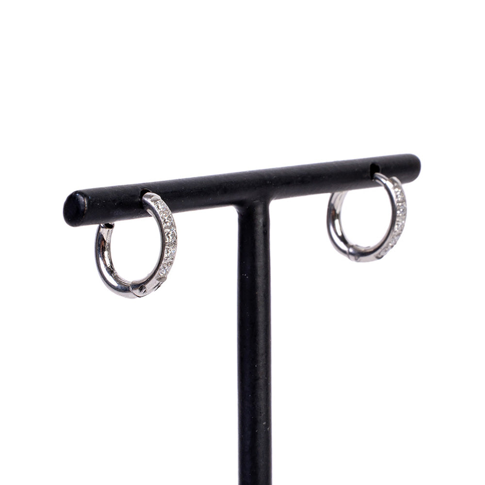 RHINESTONE HOOP EARRINGS