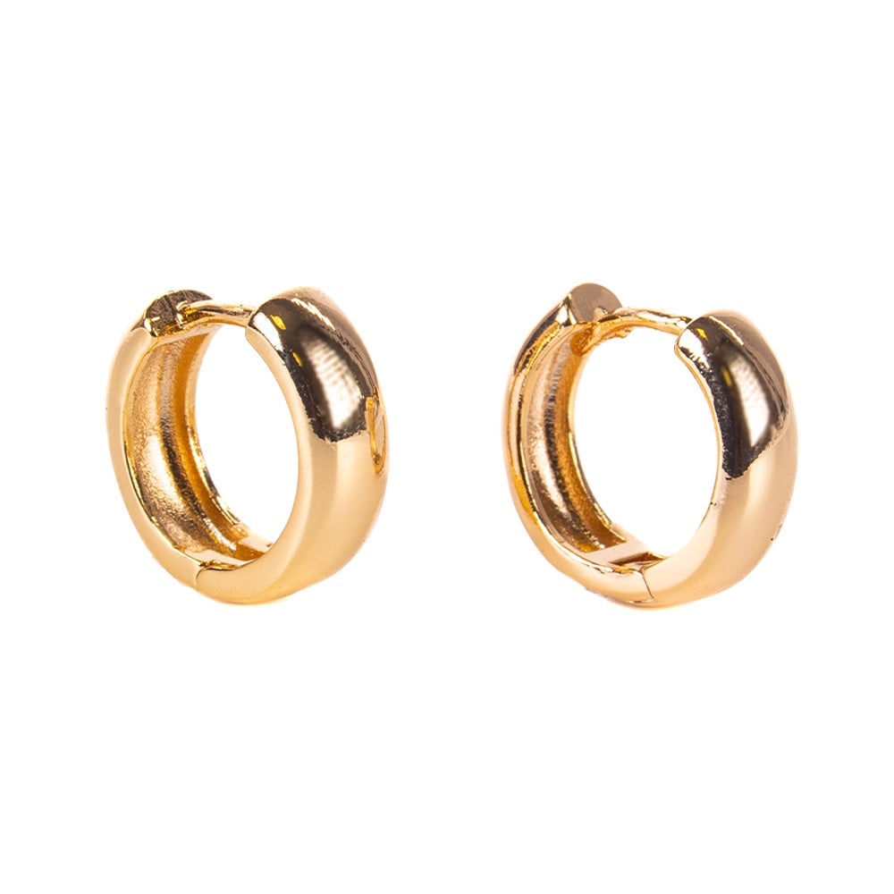 ORECCHINI PENDENTI CON CERCHIO A FASCIA DA 4 MM