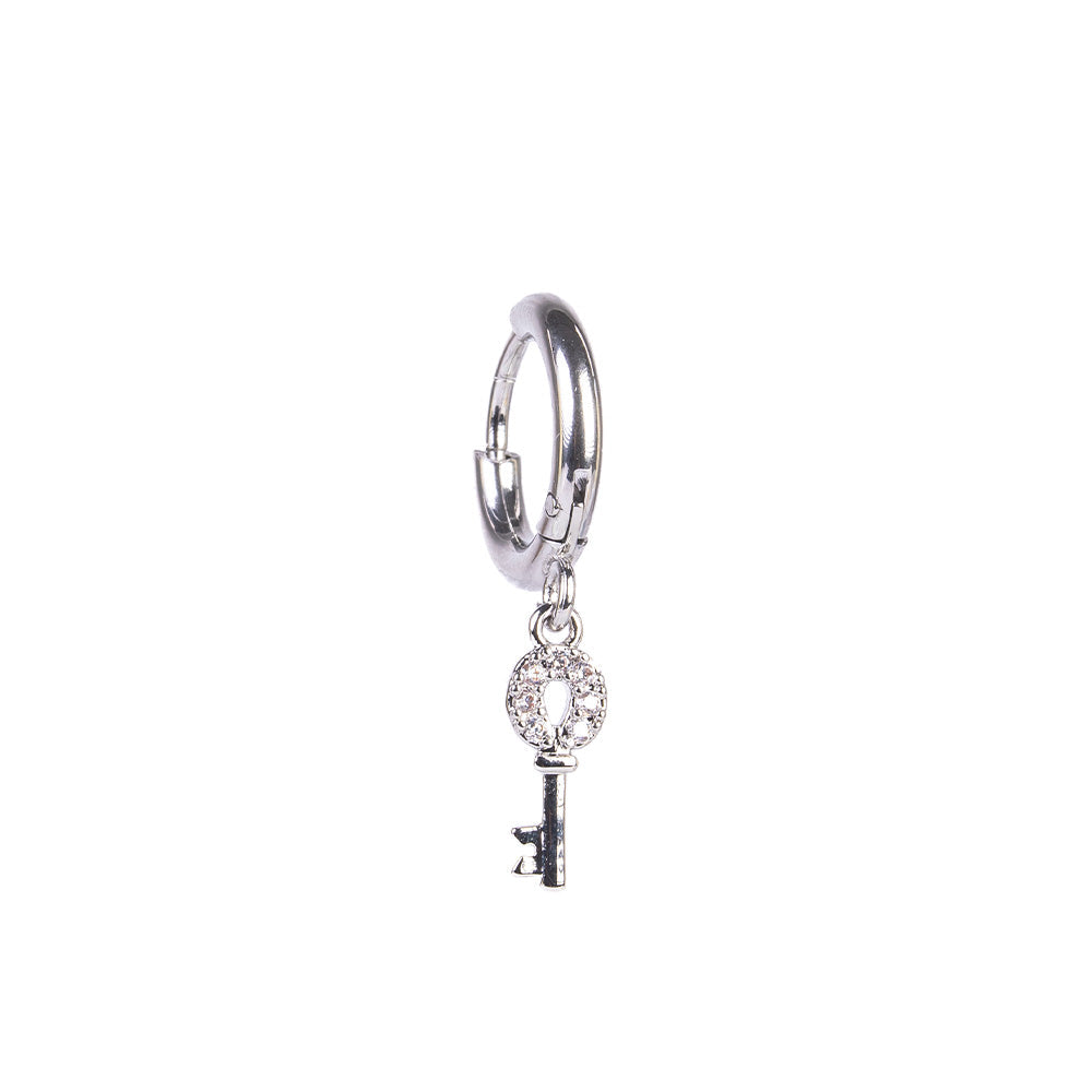SINGLE EARRING WITH DANGLING KEY