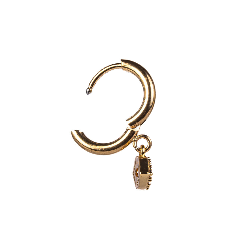 SINGLE EARRING WITH DANGLING MOUTH