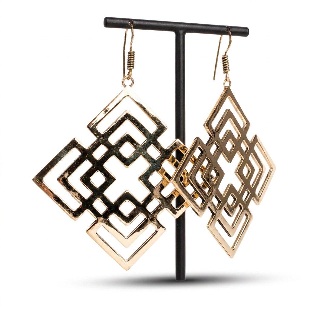 SQUARE GEOMETRIC EARRINGS